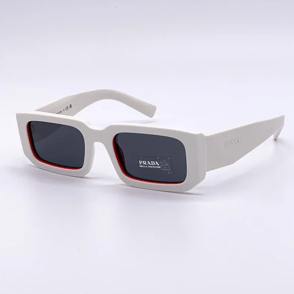 NEW PRADA PR06YS 17M5S0 WHITE ORANGE PRADA SUNGLASSES SPR 06Y 17M5S0 NEW PR06YS - Picture 3 of 12